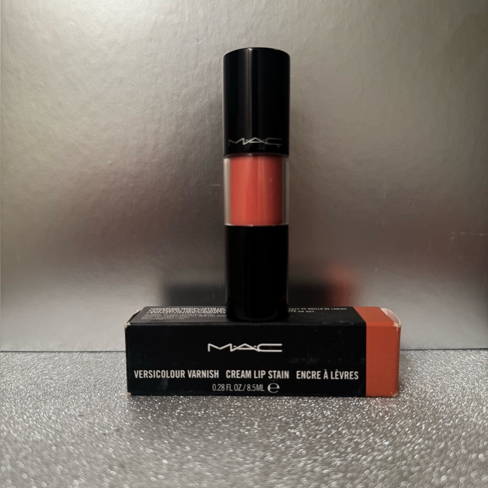 MAC Versicolor Varnish Lipstick Lipstain Nude Coral Lip Color Like New